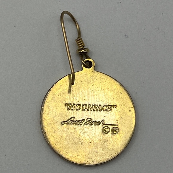 Vtg Laurel Burch Moonface Earrings - Picture 6 of 6